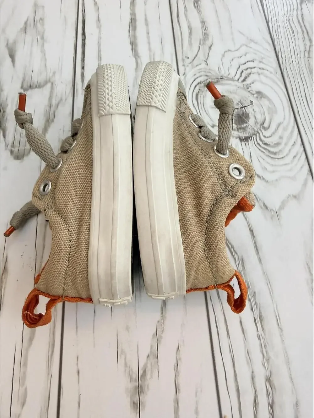 Converse Toddler 3 Chuck Taylor All Star Low Tan Orange Slip-On